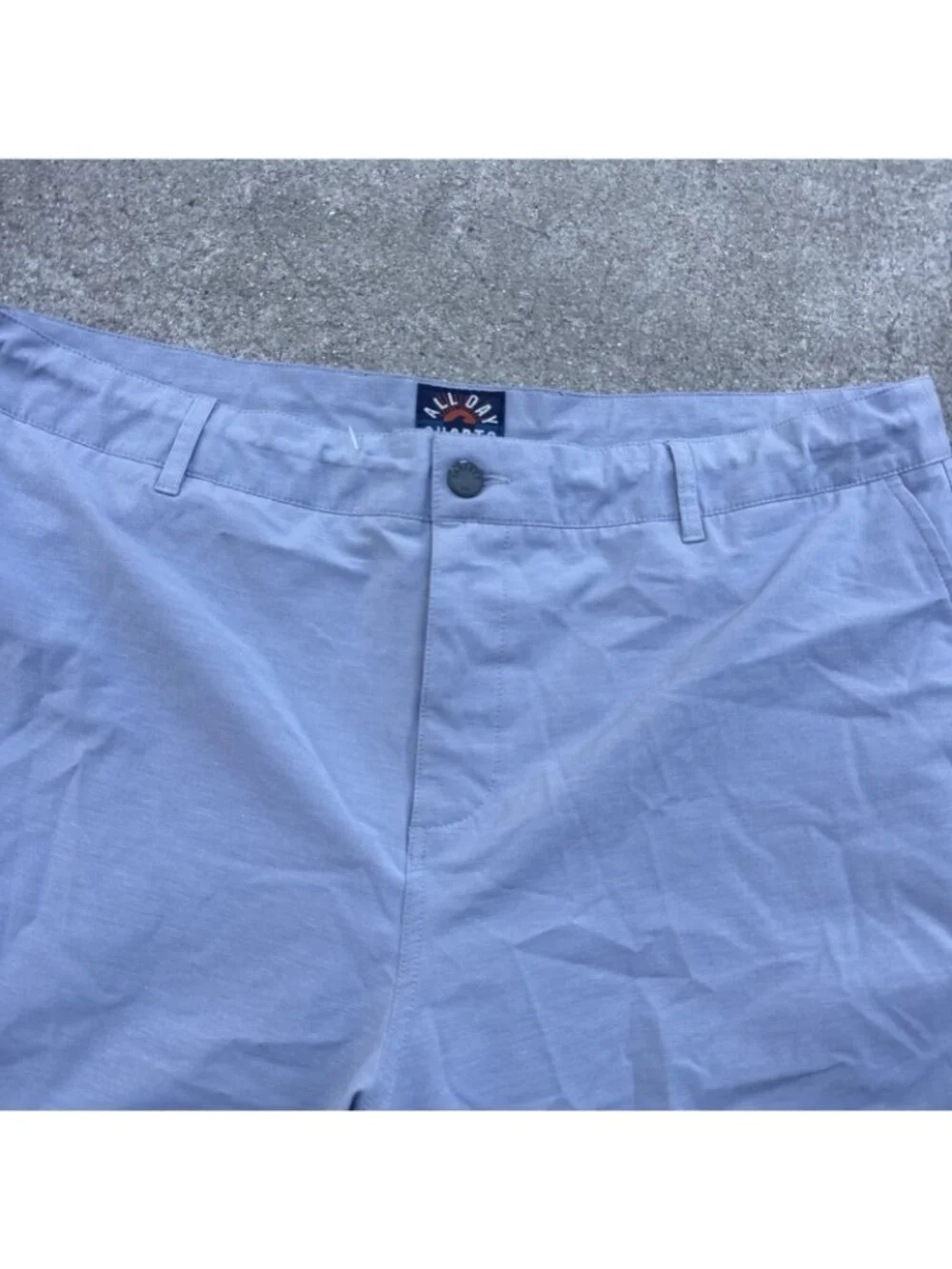 Faherty All Day Shorts Mens 38 Gray Hybrid Performance Stretch Drawstring Chino